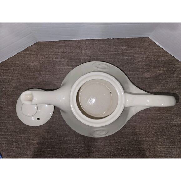 MCM Pearl China Company Aladdin Teapot Swirl 1940's Mid Century - Picture 4 of 6